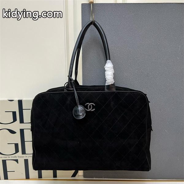 2025秋冬 CHANEL シャネル コピー トレンド 上品 ブラック スエード 通勤 人気 大容量 ハンドバッグ-0