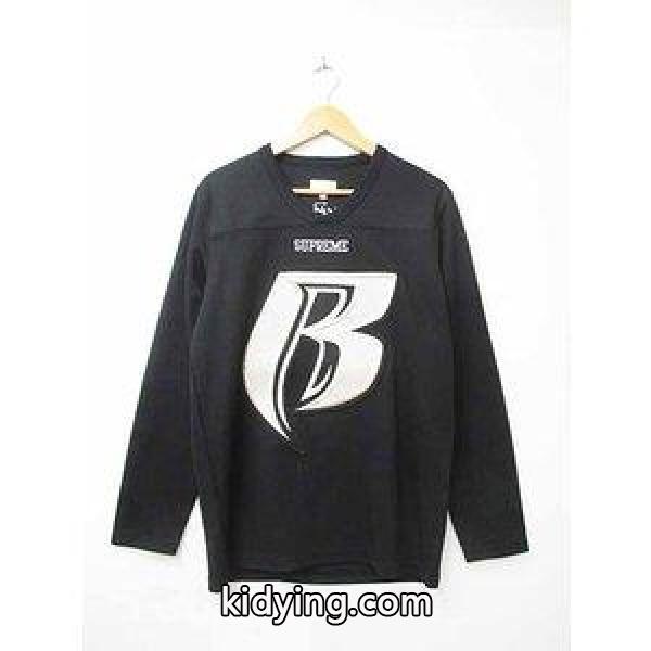 シュプリーム 14AW Ruff Ryders Hockey Top ラフライダース ホッケー長袖Tシャツ 黒 ☆激安& 通販 ショッピング-0