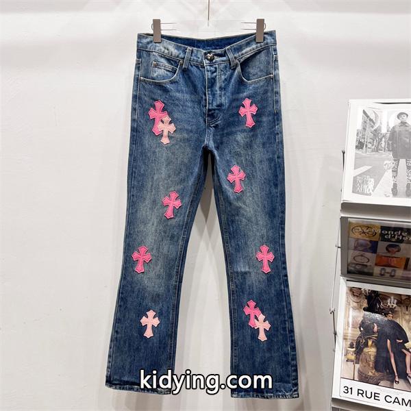 人気爆発 カラークロス配置 定番トレンド デニムパンツ クロムハーツ Chrome Hearts コピー-0