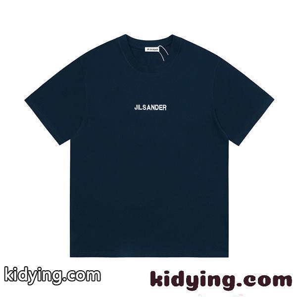 上質 ロゴプリント ジルサンダー Tシャツ ネイビー 半袖 ミニマル JIL SANDER コピー-9