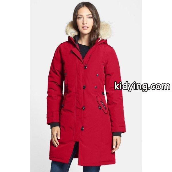 カナダグース CANADA GOOSE レディース ダウンジャケット アウター Kensington Slim Fit Down Parka with Genuine Coyote Fur Trim Red :dp3-960509-22698:フェルマート エフ fermart ef - 通販ショッピング-0
