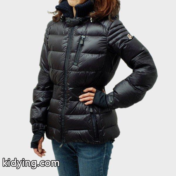 サイズ2 モンクレール MONCLER GRENOBLE グルノーブル RONCEVAUX フード付 ダウンジャケット ダークブルー レディース-0