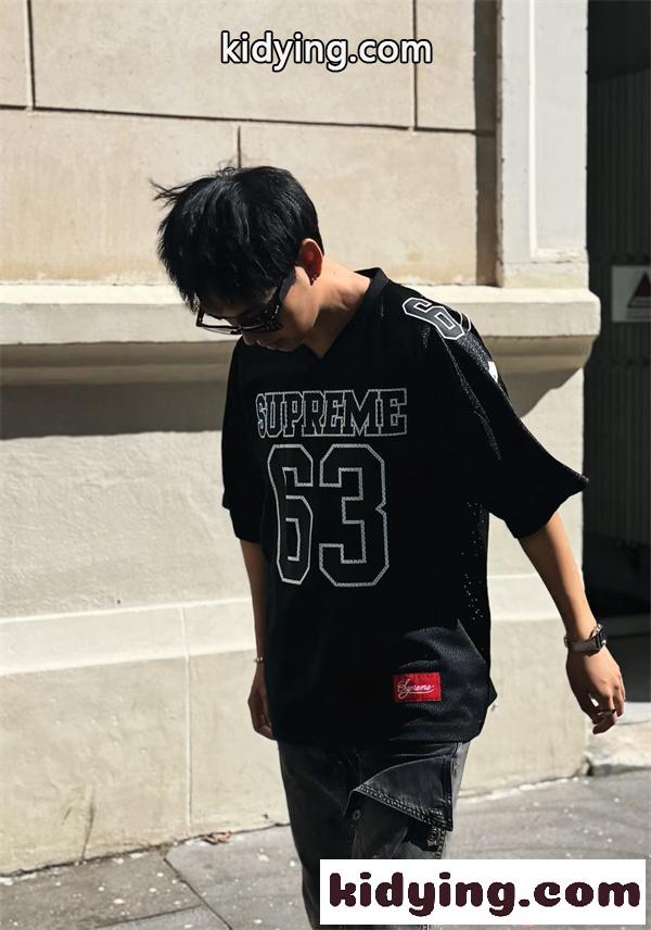 SUPREME 半袖Tシャツ シュプリーム コピー メッシュ素材 プリント 通気性 軽量 ダンス衣装風-8