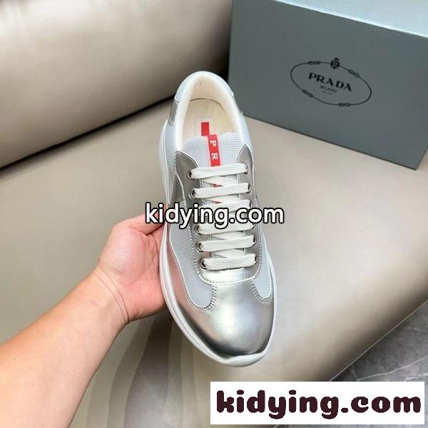 PRADA コピー プラダ コピー パテントレザースニーカー ローカット 洗練シルエット 軽快フィット-5
