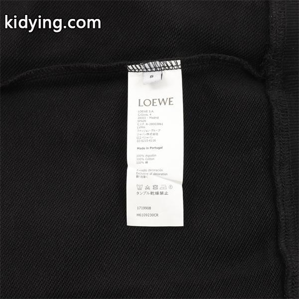 ロエベ LOEWE 偽物 パーカー ブラックレザーポケット 秋冬に映える高級感デザイン-4