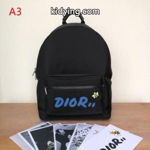 Dior ディオール メンズ バックパック スーパーコピー ブラック レザー ファッション 最安値 ３色選択可 1KWBA064YLE_H03E-2
