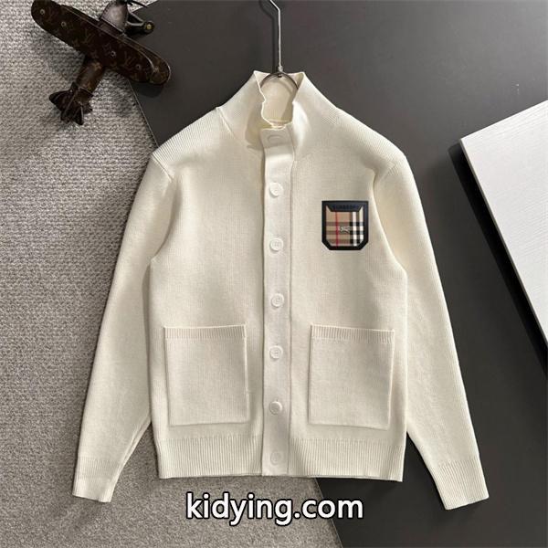 バーバリー コピー BURBERRY プレミアム感満載 2025新登場 ホワイト 秋冬 上質ニットカーディガン-0