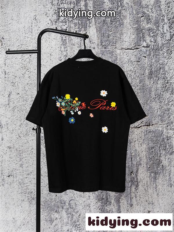 人気 ホワイト ミニロゴ刺繍 清潔感 定番 CELINE セリーヌ コピー 半袖Tシャツ-2