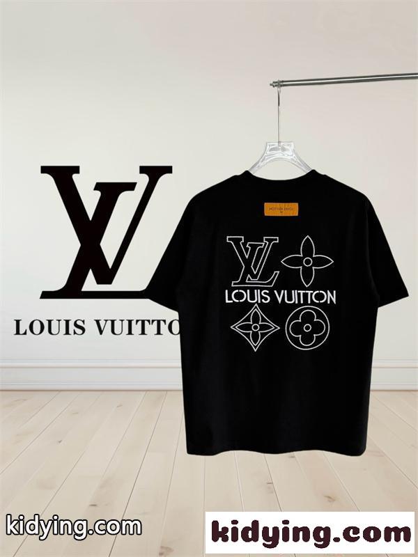 半袖Tシャツ ワンポイント刺繍 クルーネック ミニマル定番モデル LOUIS VUITTON ルイヴィトン コピー-2