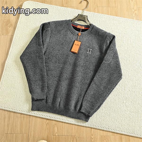 暖か グレー系 HERMES エルメス コピー ニットセーター ベーシック万能 人気-6