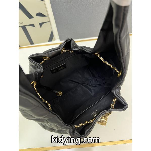 CHANEL ブラックレザー チェーンアクセント シャネル ハンドバッグ コピー 1S3252 レディース エレガント-7