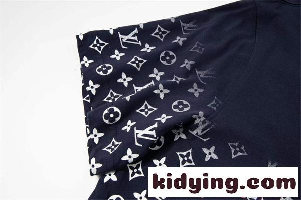 モノグラム 切替 コットン 半袖Tシャツ グラデーション風 上質素材 ルーズフィット メンズ レディース ルイヴィトン コピー Louis Vuitton-4