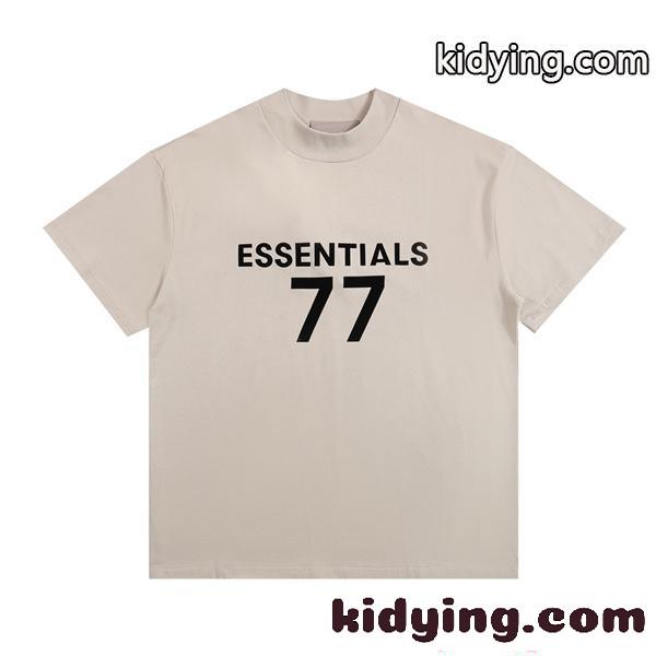 半袖Tシャツ 数字プリント ESSENTIALS カップルコーデ対応 ビッグサイズ ストリート エッセンシャルズ コピー-1