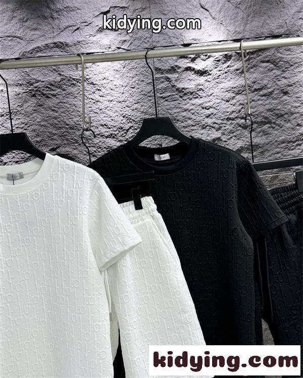 セットアップ 半袖トップス DIOR ショートパンツ ジャガード柄 総柄デザイン モード ディオール コピー-2