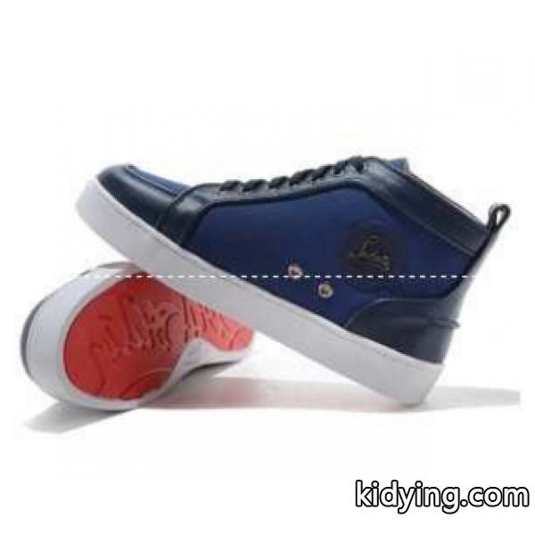 好評 Christian Louboutin ルブタン コピー Rantus Orlato ハイカット スニーカー ネイビー-0