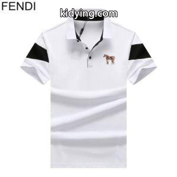フェンディ スーパー コピーFENDI激安大特価新品良質柔らかいメンズTシャツ耐久性アンダーウェアブラックホワイト赤色-1
