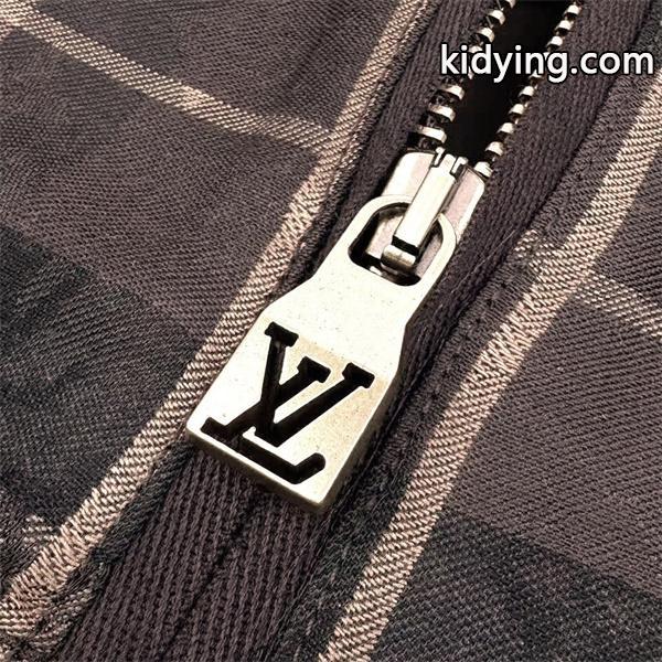 チェック柄 期間限定 ブラウン ジップアップ LOUIS VUITTON ルイヴィトン 偽物 ジャケット-6