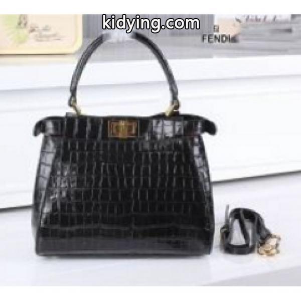 女らしい FENDI フェンデイ レディース クロコダイル ハンドバッグ 通勤-0