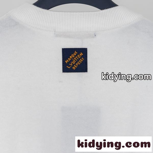 LOUIS VUITTONコピー 2026新作 ハンドサイン刺繍ニットTシャツ 半袖 クルーネック カジュアル-8