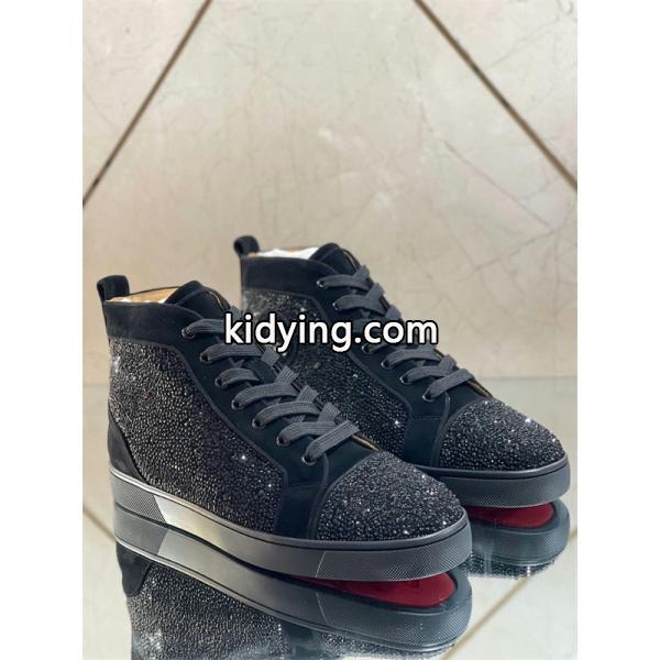 クリスチャンルブタン 偽物 ゴージャス シャイニー グリッター ハイカットスニーカー Christian Louboutin-0