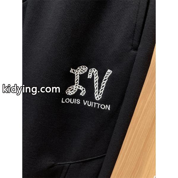 Louis Vuitton ルイヴィトン コピー スウェットパンツ2025秋冬新作 ブラック モノグラムロゴデザイン ブラック-1