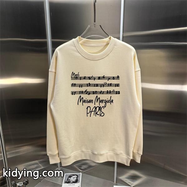メゾンマルジェラ コピー トレーナー 音符デザイン モード ブラック Maison Margiela-2