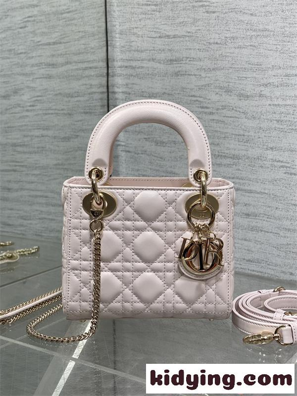 Classic Lady♥DIOR♥ディオールハンドバッグコピーショルダー付き2026人気ランキングピンク-1
