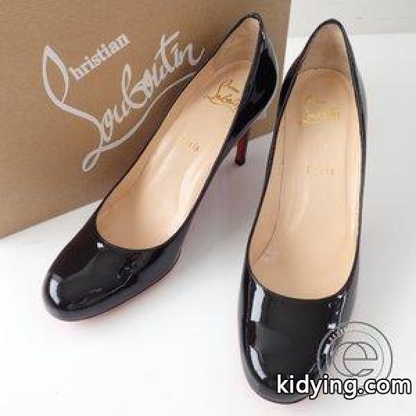 美品 Christian Louboutin クリスチャンルブタン 3080288 MISS GENA 85 ラウンドトゥパンプス 38 1/2 ブラック パテントレザー :6893100000001574:ブランドショップエコスタイル - 通販ショッピング-0