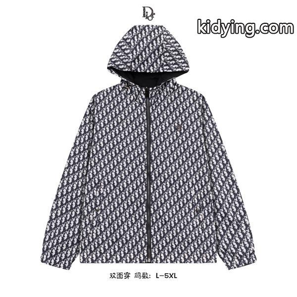 DIOR ディオール コピー 大人気！フードジャケット ブラック ジップアップ 実用的-1