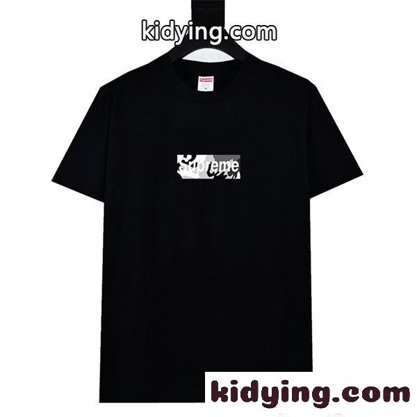 SUPREME プリント 半袖Tシャツ シュプリーム スーパーコピー メンズ シンプル ファッション 定番 人気-1