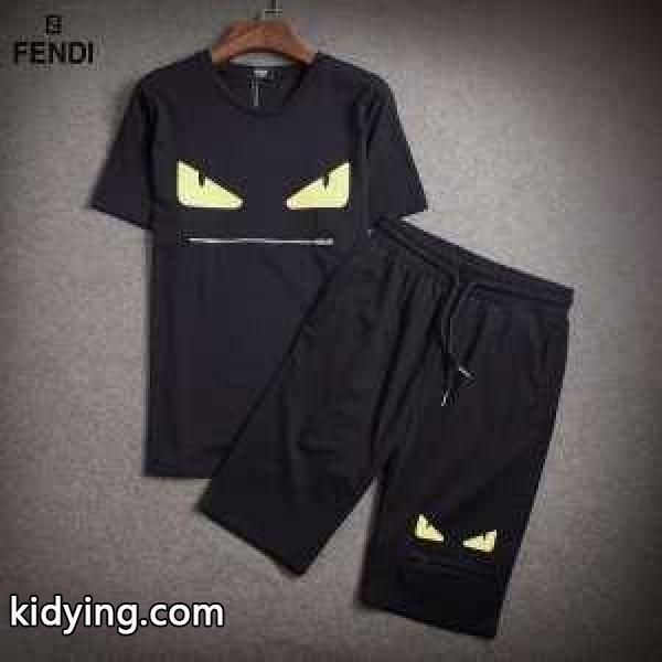 2015 選べる極上 フェンディ FENDI 半袖Tシャツ 上下セット 3色可選_フェンディ FENDI_ブランド コピー 激安(日本最大級)-0