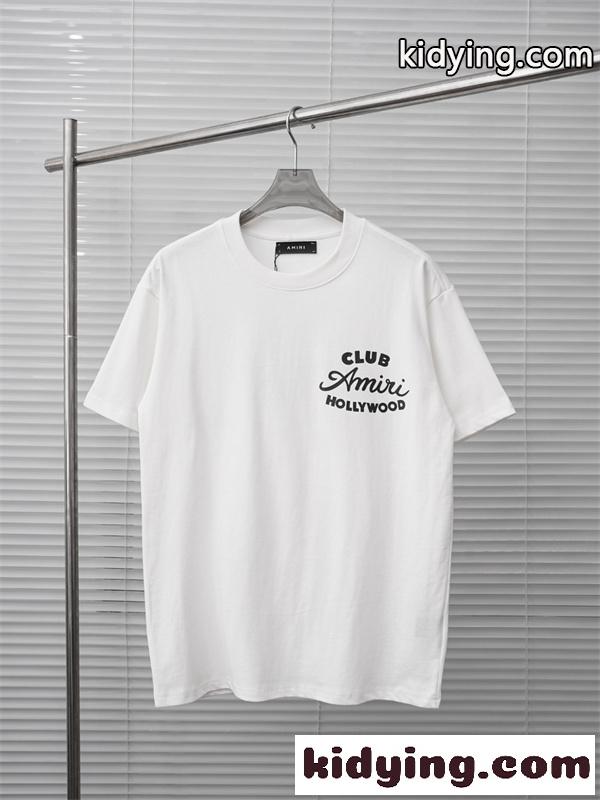 スクリプトロゴ フロントレタリング LAムード リピート人気 AMIRI アミリ コピー 半袖Tシャツ 高品質デザイン-1