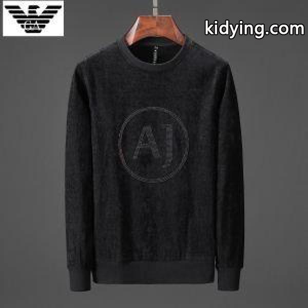 人気定番正規品幅広い年代メンズカジュアルスタイリッシュ長袖Ｔシャツアルマーニ tシャツ 激安柔らかく着やすいコットン素材Ｔシャツ-0