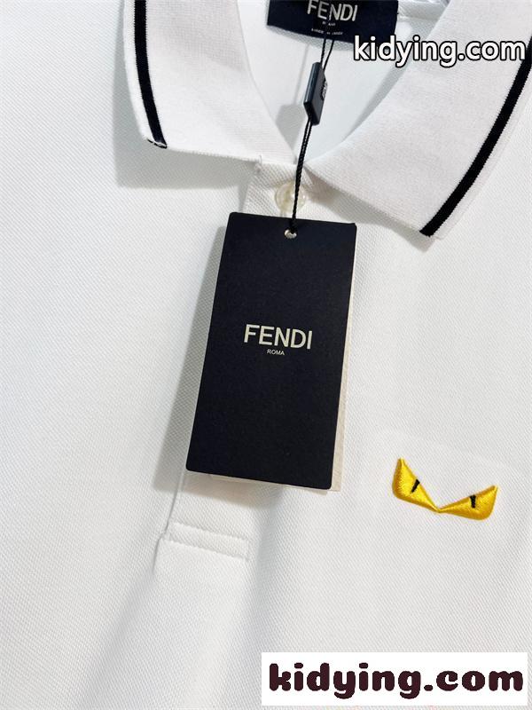 人気急騰 FENDI フェンディ コピー ポロシャツ ワンポイント刺繍 通気生地 デイリー-4