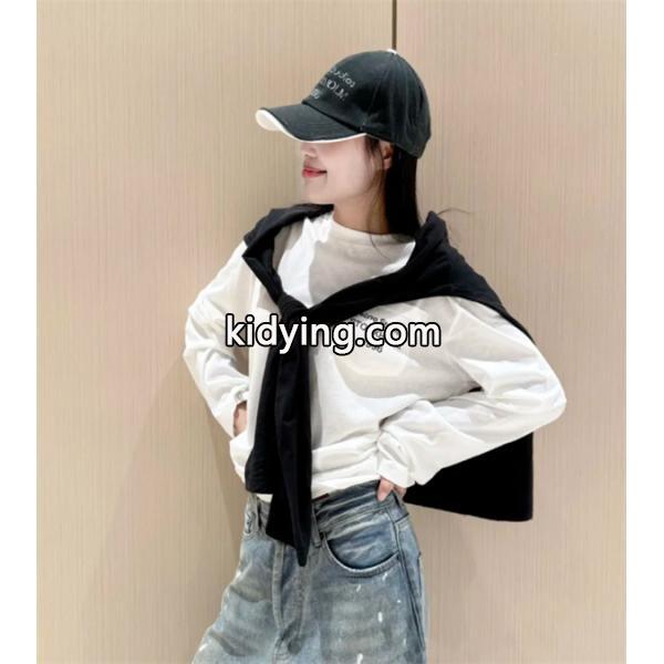 男女OK❤ACNE長袖tシャツスーパーコピー❤アークスタジオ人気2025 秋冬黒色ホワイト-0