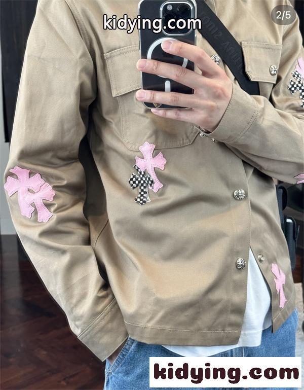 CHROME HEARTS ワークシャツ メンズ 長袖 ジャケット 厚手 クロムハーツ コピー ミリタリーテイスト 秋冬コーデ-1