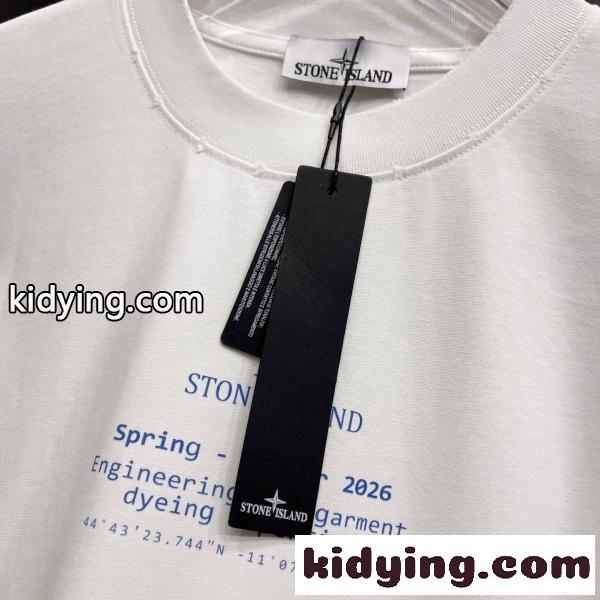 STONE ISLAND コピー ストーンアイランド バックコンパスグラフィックTシャツ ヴィンテージプリント 半袖カットソー 2026新作 人気モデル-2