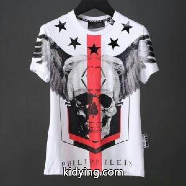 海外セレブ愛用2018春夏新作2色可選 PHILIPP PLEIN Tシャツ\半袖 吸汗速乾 フィリッププレイン_フィリッププレイン PHILIPP PLEIN_ブランド コピー 激安(日本最大級)-0