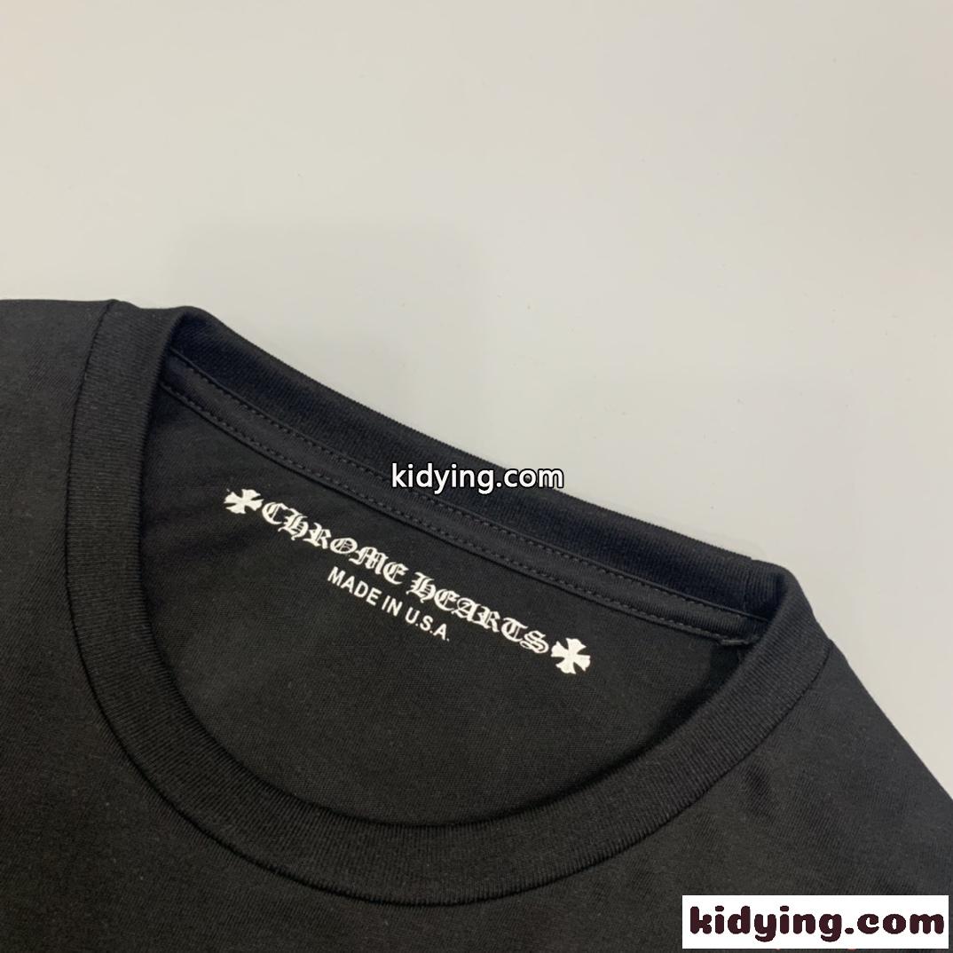 Chrome Hearts クロムハーツ コピー 長袖Tシャツ バックプリント STAY FAST ポケットデザイン ブラック 袖プリント ストリート クロムハーツ-3