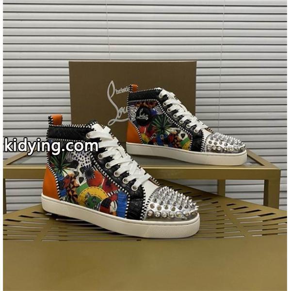 クリスチャンルブタン 靴 メンズ お得100%新品のCHRISTIAN LOUBOUTIN チェック柄のスニーカー__ブランド コピー 激安(日本最大級)-0