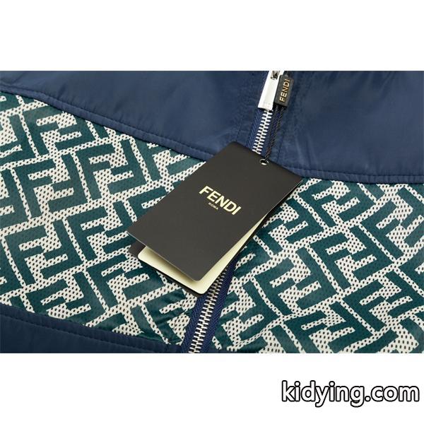 2025秋冬必須 ネイビー切替 ロゴ ジャケット 数量限定 FENDI フェンディ コピー-2