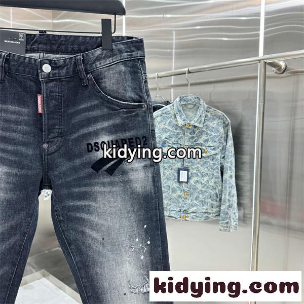 DSQUARED2 ディースクエアード コピー デニムパンツ メンズ ス ユーズド加工 テーパード 美脚-5