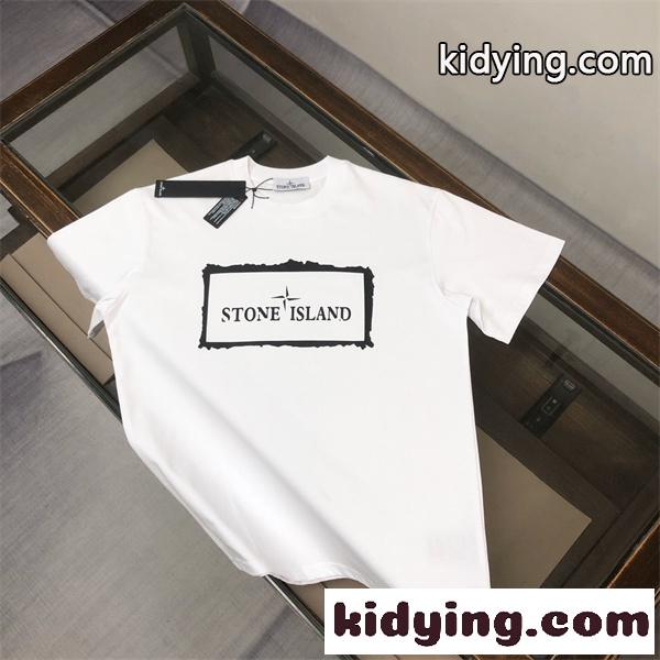 ボックスロゴデザイン 2026春夏 男女兼用 STONE ISLAND ストーンアイランド コピー 半袖Tシャツ すっきり見え 人気定番-1