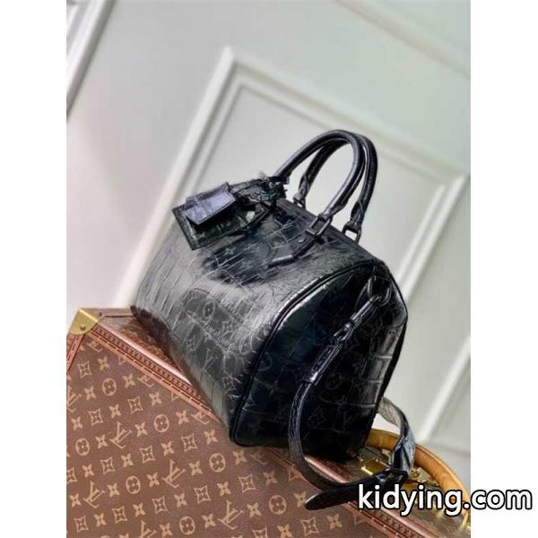 Louis Vuitton ルイ・ヴィトン コピー Speedy P9 30 スピーディ N87504 ブラック クロコダイルレザー 高品質 モノグラム ハンドバッグ-1