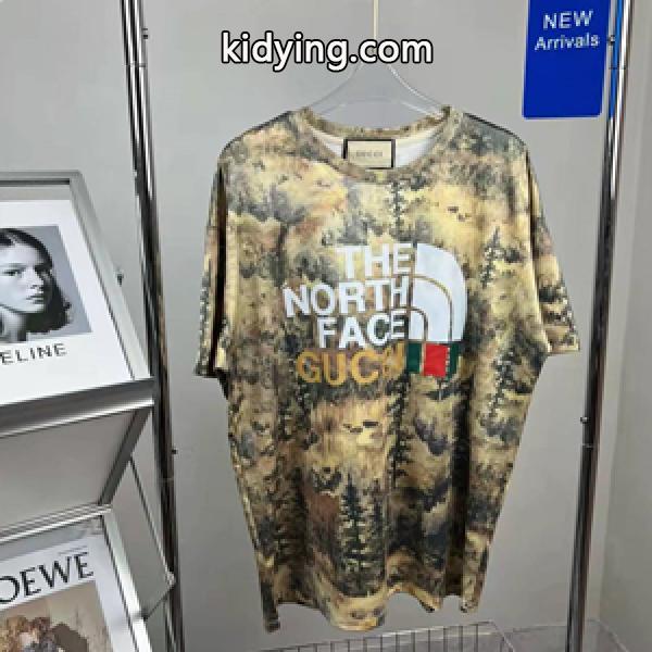 2022ss大注目のファッション The North Face Guccl ザノースフェイスコピーtシャツ ストリート 個性あるセンス-0