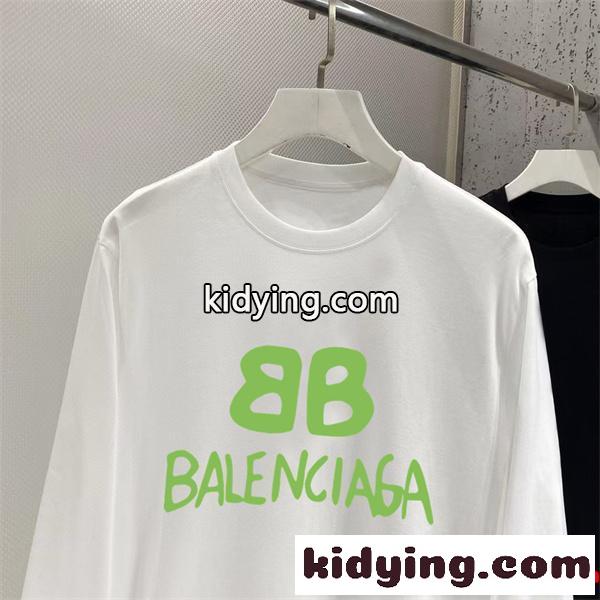 人気バレンシアガ ロングtコピーBALENCIAGA 激安通販2026お洒落黒色ホワイト色-3