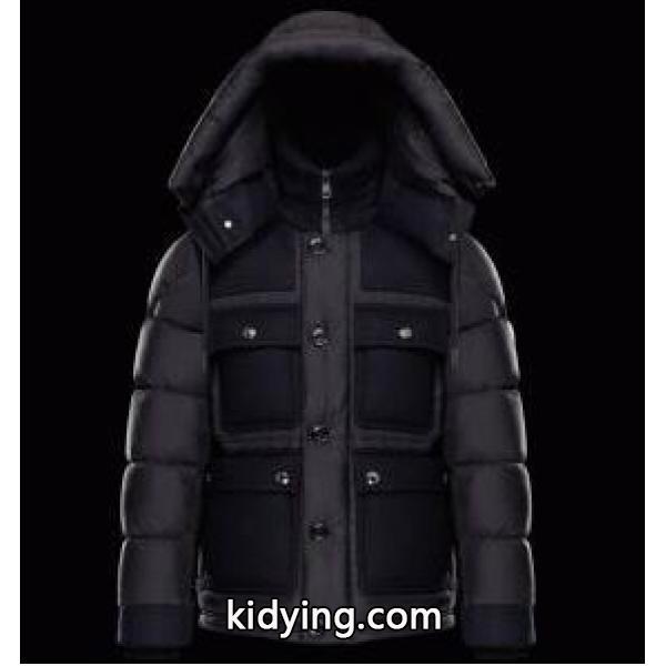 スタイリッシュなモンクレールメンズダウンジャケットMONCLER キルティングダウンアウターブラック-1