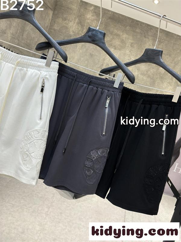 機能系 CHROME HEARTS ジップポケット クロムハーツ コピー ハーフパンツ ブラック ストレッチ 快適-4