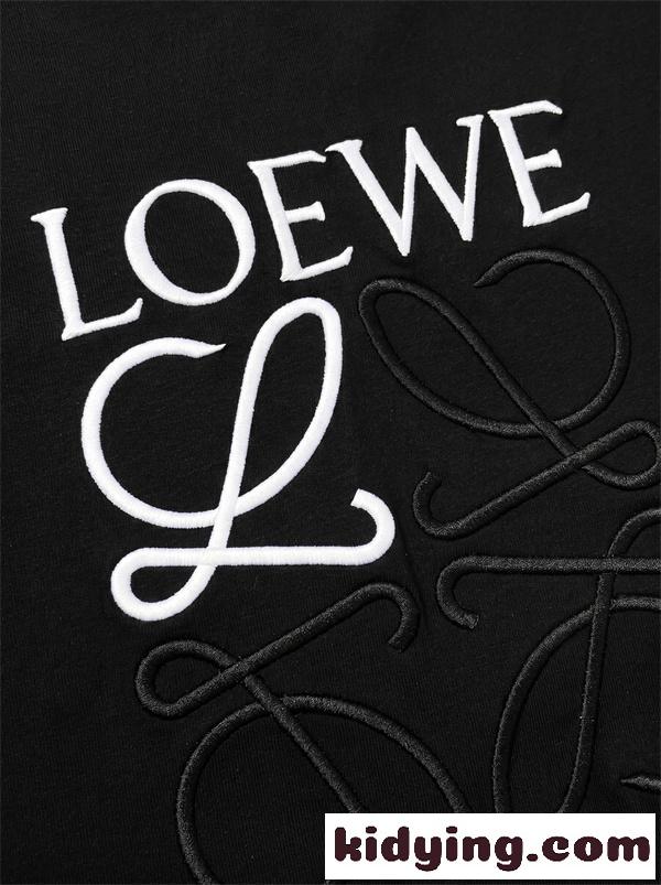 おしゃれ男子に選ばれる LOEWE ロエベ コピー 半袖トップス メンズ 立体刺繍 写真映えデザイン-4
