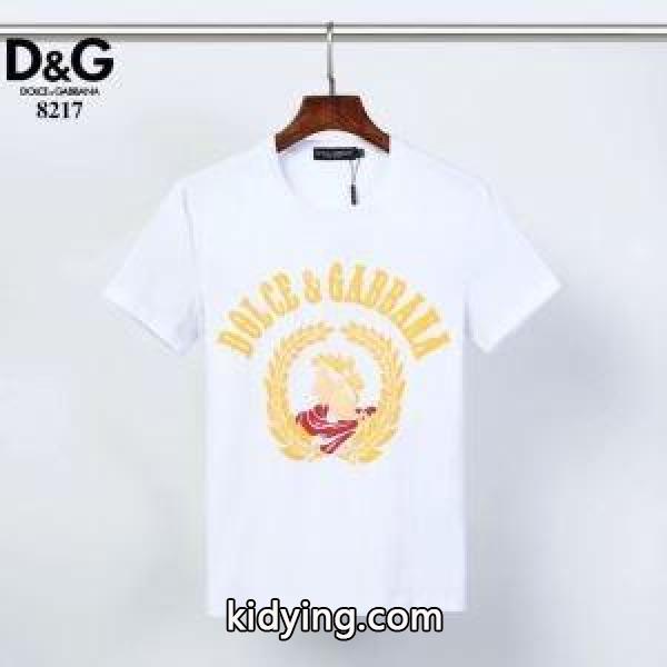 春夏ならではのコーデに 2色可選 ドルチェ&ガッバーナ Dolce&Gabbana トレンド感を取り入れる 半袖Tシャツ_ドルチェ&ガッバーナ DOLCE & GABBANA_ブランド コピー 激安(日本最大級)-1